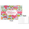 Wild Flowers Disposable Paper Placemat - Front & Back