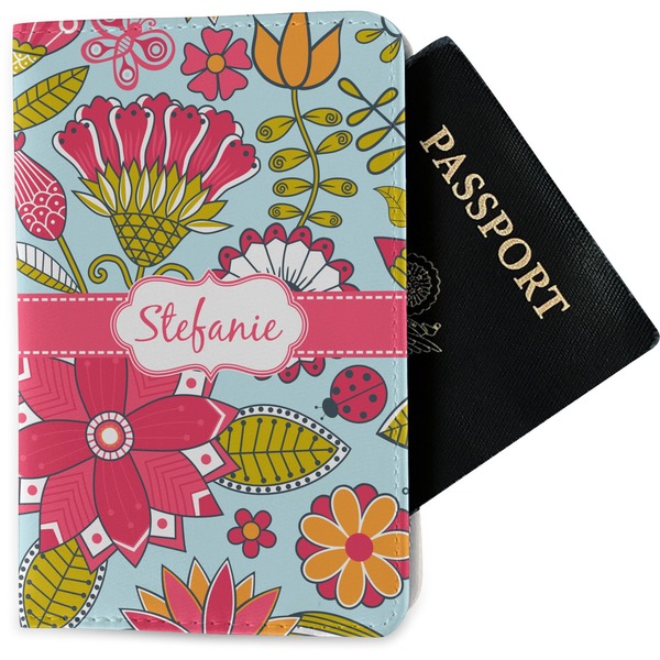 Custom Wild Flowers Passport Holder - Fabric (Personalized)