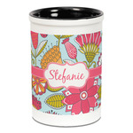 Wild Flowers Ceramic Pencil Holders - Black