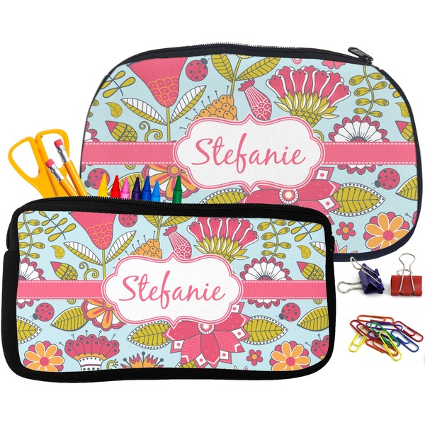 Wild Flowers Pencil / School Supplies Bags Small and Medium