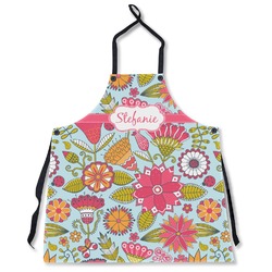 Wild Flowers Apron Without Pockets w/ Name or Text