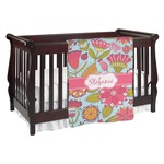 Wild Flowers Baby Blanket (Double Sided) (Personalized)