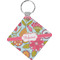 Wild Flowers Diamond Plastic Keychain w/ Name or Text