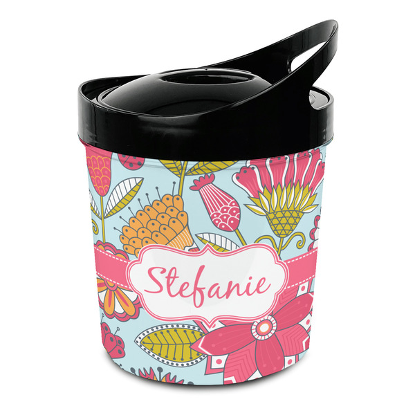 Custom Wild Flowers Plastic Ice Bucket (Personalized)