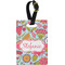 Wild Flowers Plastic Luggage Tag - Rectangular w/ Name or Text