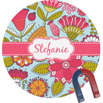Wild Flowers Round Fridge Magnet (Personalized)