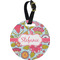 Wild Flowers Personalized Round Luggage Tag