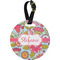 Wild Flowers Plastic Luggage Tag - Round (Personalized)