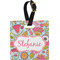 Wild Flowers Plastic Luggage Tag - Square w/ Name or Text