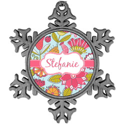 Wild Flowers Vintage Snowflake Ornament (Personalized)