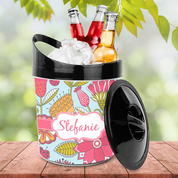 Wild Flowers Plastic Ice Bucket - LIFESTYLE