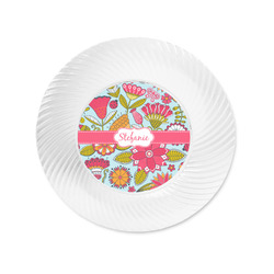 Wild Flowers Plastic Party Appetizer & Dessert Plates - 6" (Personalized)