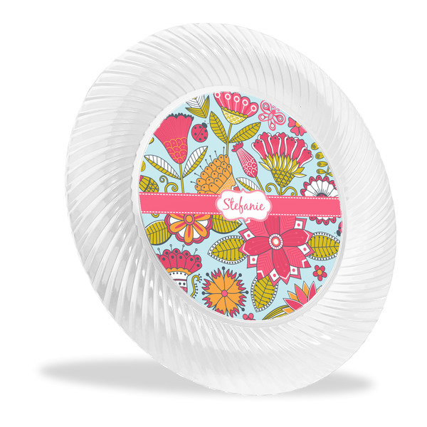 Custom Wild Flowers Plastic Party Dinner Plates - 10" (Personalized)