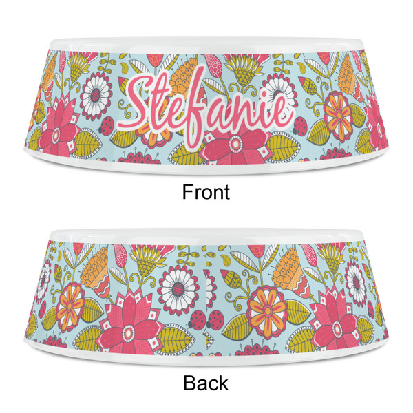 Wild Flowers Plastic Pet Bowls - Small - APPROVAL