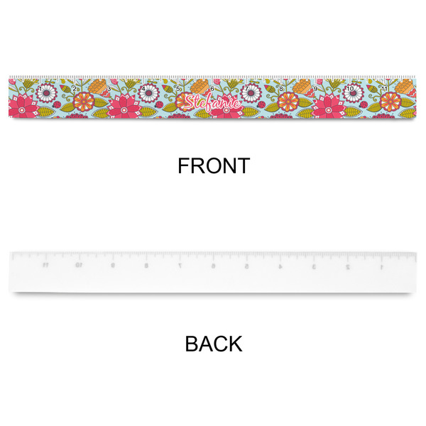 Wild Flowers Plastic Ruler - 12" - APPROVAL