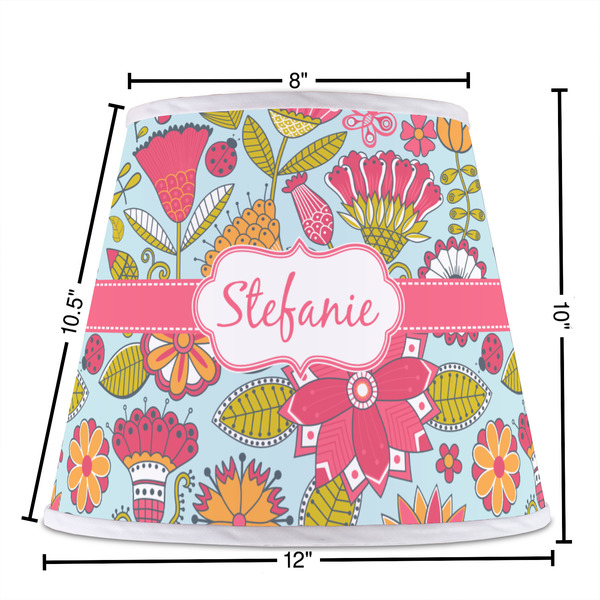 Wild Flowers Poly Film Empire Lampshade - Dimensions