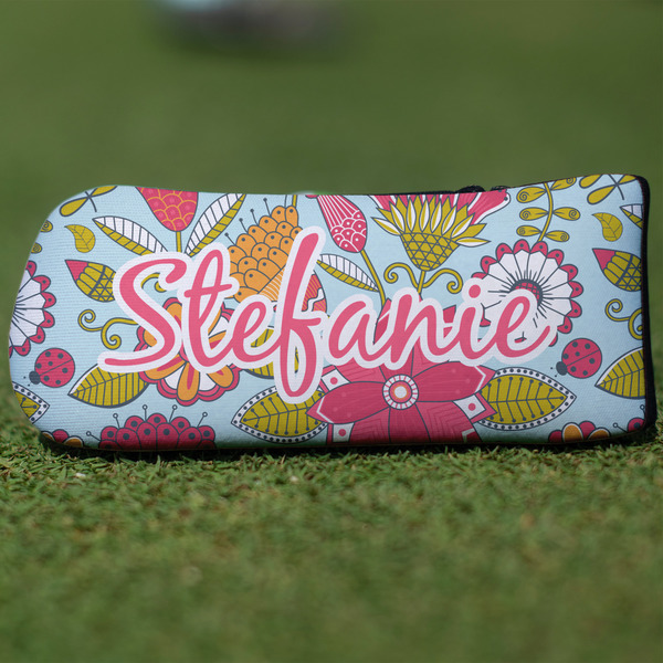 Custom Wild Flowers Blade Putter Cover (Personalized)