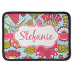 Wild Flowers Iron On Rectangle Patch w/ Name or Text