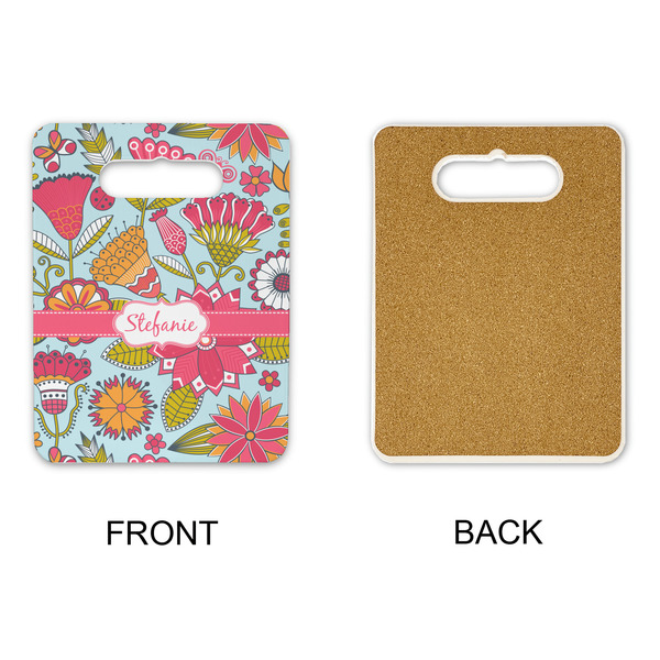 Wild Flowers Rectangle Trivet with Handle - APPROVAL