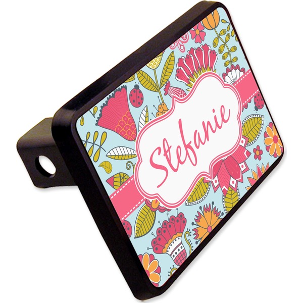 Custom Wild Flowers Rectangular Trailer Hitch Cover - 2" (Personalized)