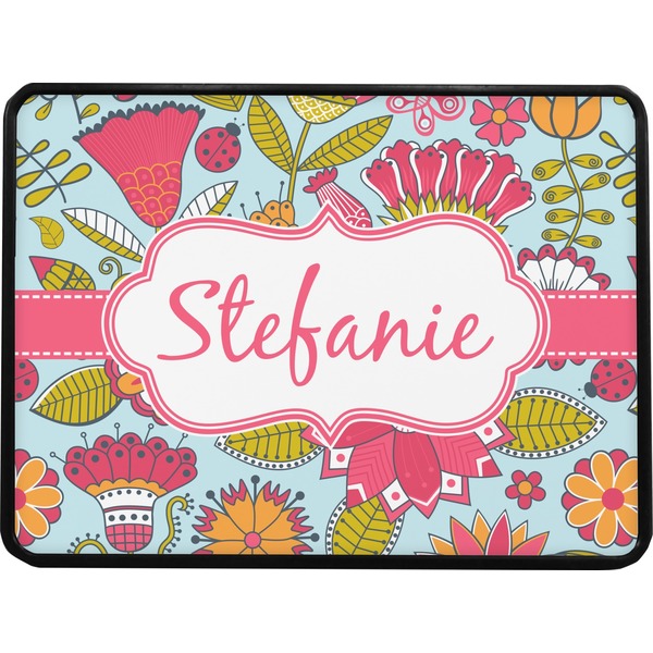 Wild Flowers Rectangular Trailer Hitch Cover (Personalized)