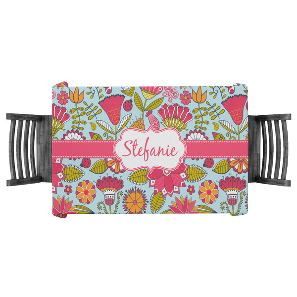 Custom Wild Flowers Tablecloth - 58"x58" (Personalized)