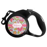 Wild Flowers Retractable Dog Leash (Personalized)