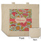Wild Flowers Reusable Cotton Grocery Bag - Front & Back View