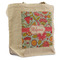 Wild Flowers Reusable Cotton Grocery Bag - Front View