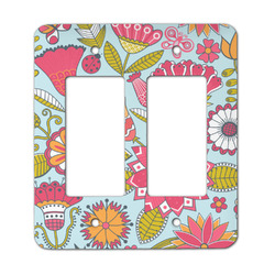 Wild Flowers Rocker Style Light Switch Cover - Two Switch