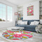 Wild Flowers Round Area Rug - IN CONTEXT