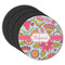 Wild Flowers Round Rubber Backed Coasters - Set of 4 (Personalized)