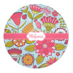 Wild Flowers 5' Round Indoor Area Rug (Personalized)