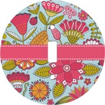 Wild Flowers Round Light Switch Cover