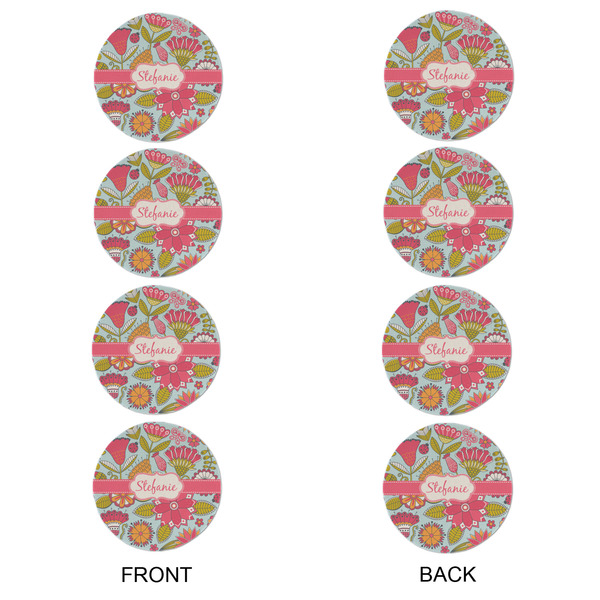Wild Flowers Round Linen Placemats - APPROVAL Set of 4 (double sided)