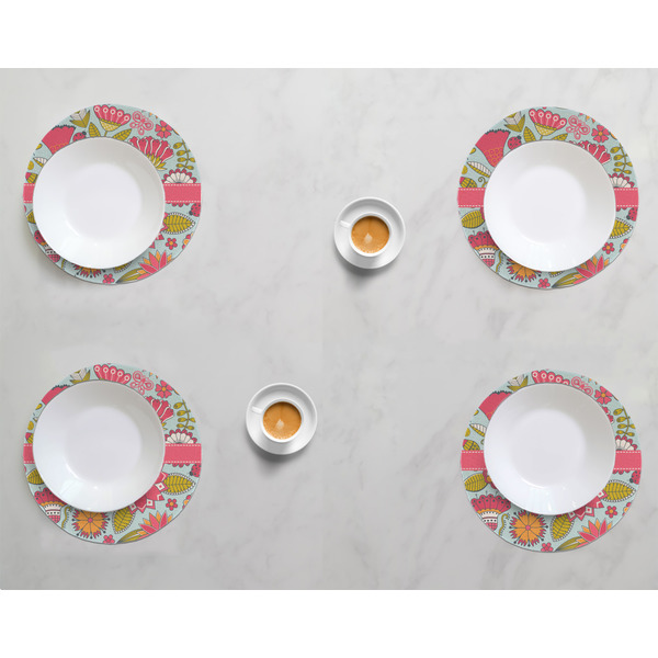 Wild Flowers Round Linen Placemats - LIFESTYLE (set of 4)