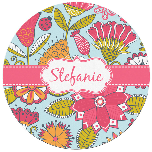 Wild Flowers Round Mousepad - APPROVAL