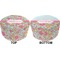 Wild Flowers Round Pouf Ottoman (Top and Bottom)