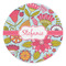 Wild Flowers Round Stone Trivet (Personalized)