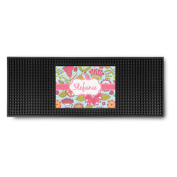 Wild Flowers Rubber Bar Mat (Personalized)