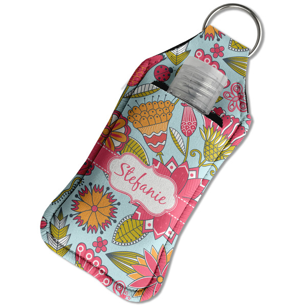 Wild Flowers Sanitizer Holder Keychain - Large in Case