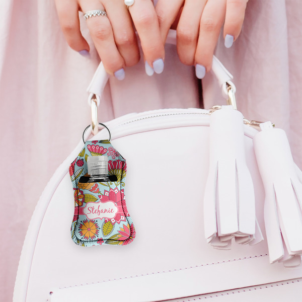 Wild Flowers Sanitizer Holder Keychain - Small (LIFESTYLE)