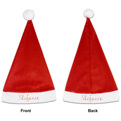 Wild Flowers Santa Hat - Front & Back (Personalized)
