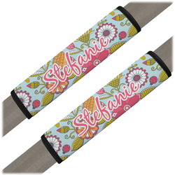 Wild Flowers Seat Belt Covers (Set of 2) (Personalized)