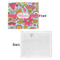 Wild Flowers Security Blanket - Front & White Back View