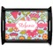 Wild Flowers Black Wooden Tray - Large (Personalized)