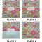 Wild Flowers Set of Square Dinner Plates (Approval)