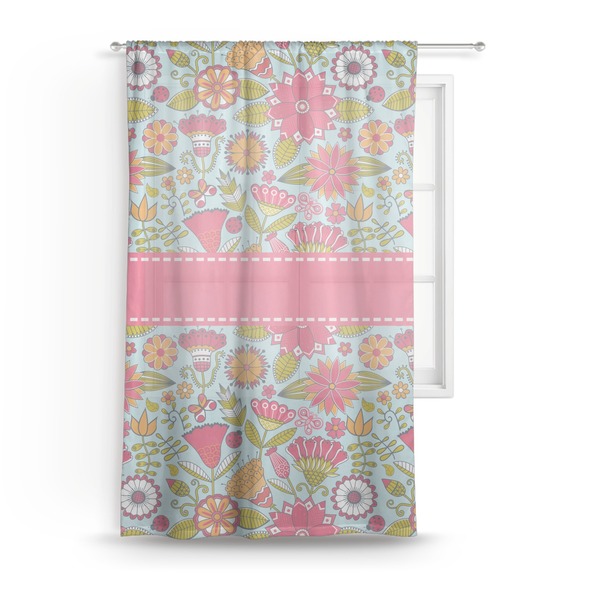 Custom Wild Flowers Sheer Curtain
