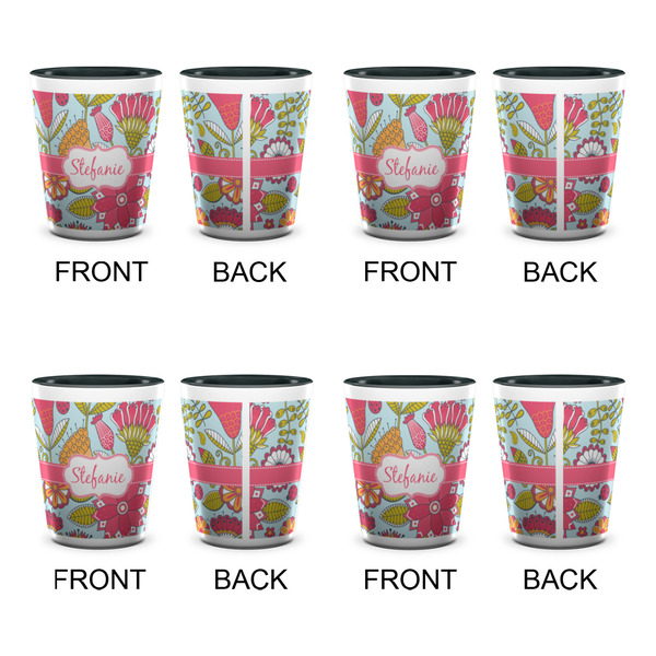 Wild Flowers Shot Glassess - Two Tone - Set of 4 - APPROVAL