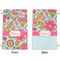 Wild Flowers Small Laundry Bag - Front & Back View